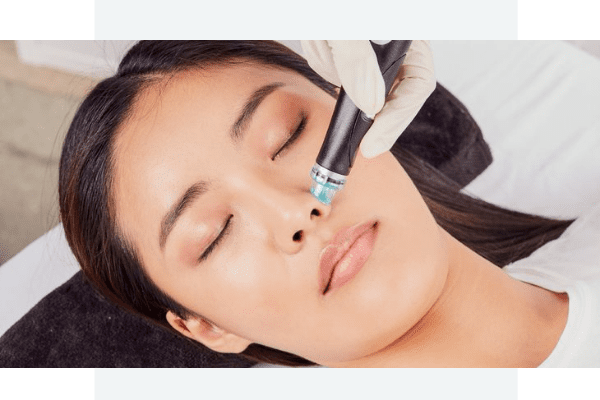 Women gets HydraFacial at our Green Bay Facility. One of our great beauty offerings.